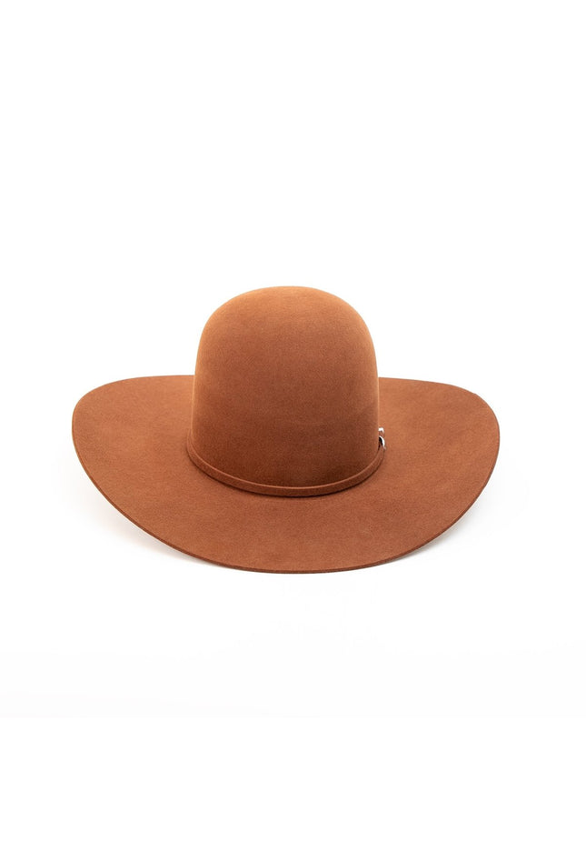 RODEO KING Rust 7X Open Crown 4.5" Brim Felt Cowboy Hat - Rancho Sementalvariable
