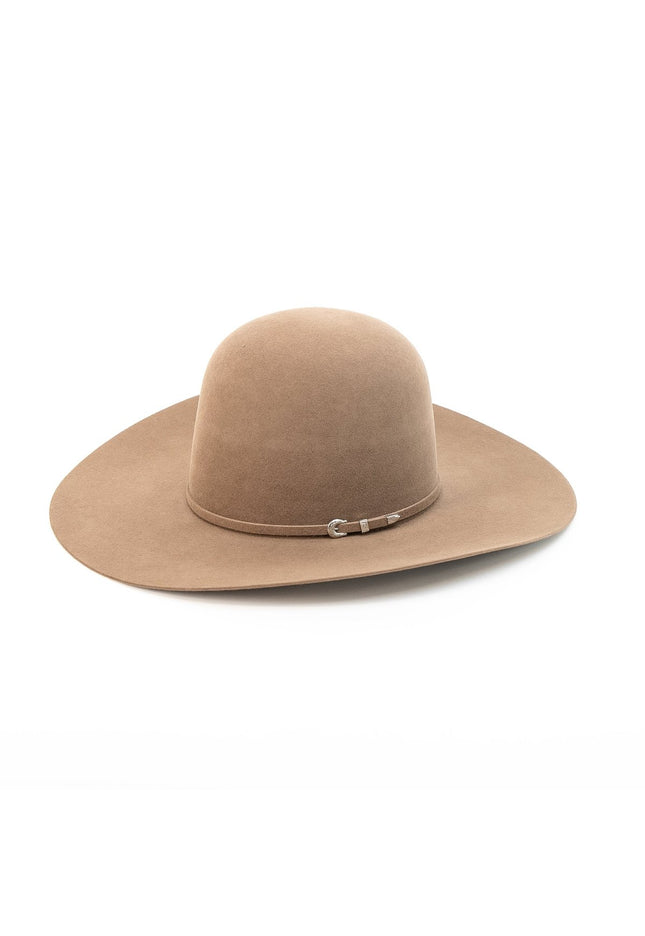 RODEO KING Tan Belly 10X Open Crown 4.5" Brim Felt Cowboy Hat - Rancho Sementalvariable