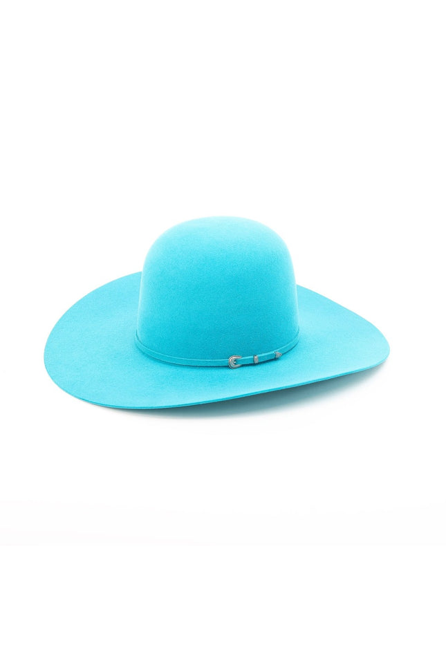 RODEO KING Turquoise 7X Open Crown 4.5" Brim Felt Cowboy Hat - Rancho Sementalvariable
