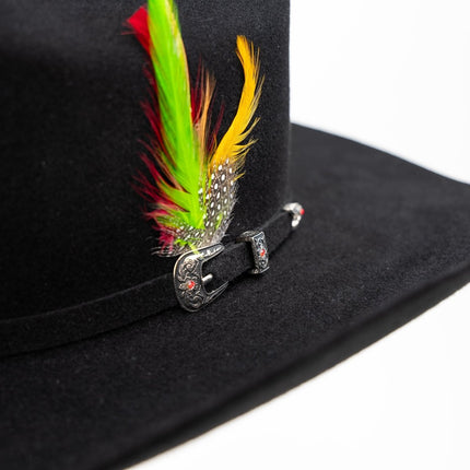 SEMENTAL Black 5X Sinaloa 4" Brim Felt Cowboy Hat - Rancho Sementalvariable