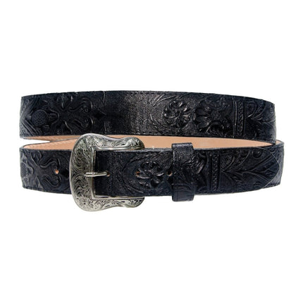 TANNER MARK BELT Black Hand Tooled Print - Rancho Sementalvariable