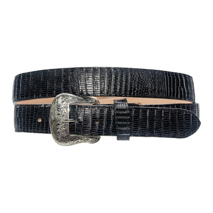 TANNER MARK BELT Black Lizard Print - Rancho Sementalvariable