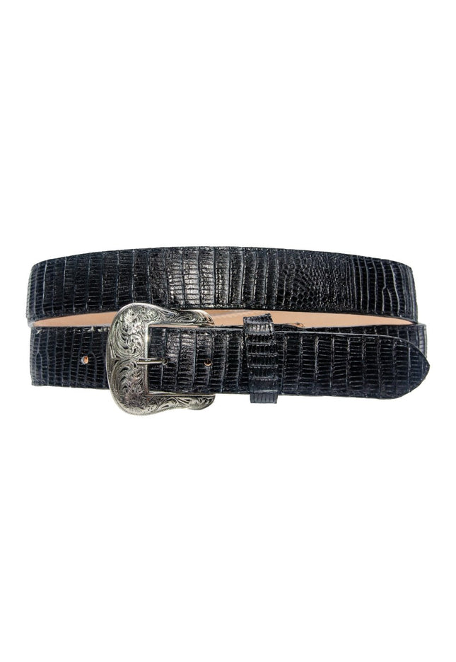 TANNER MARK BELT Black Lizard Print - Rancho Sementalvariable