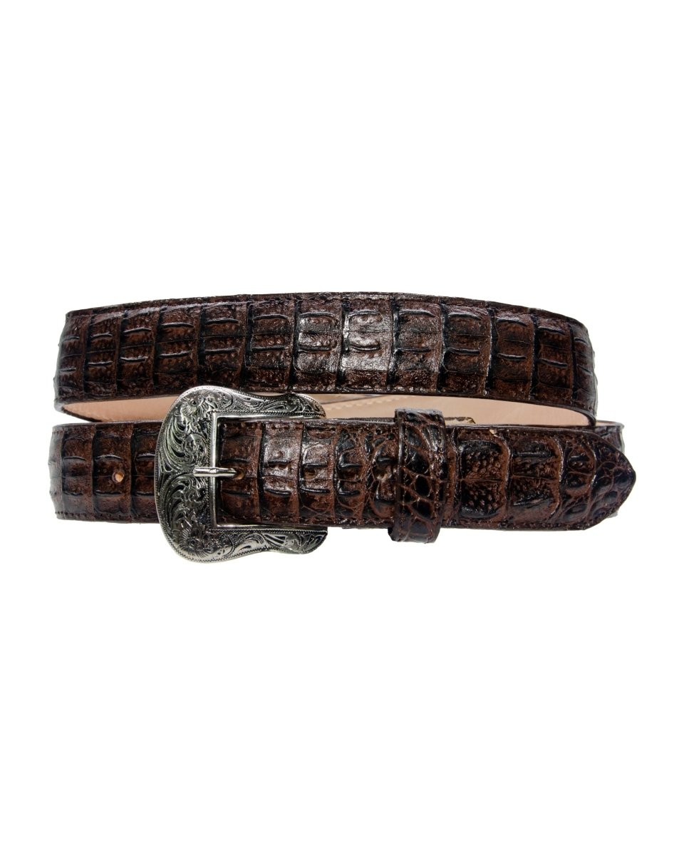 TANNER MARK BELT Brown Caiman Print - Rancho Sementalvariable