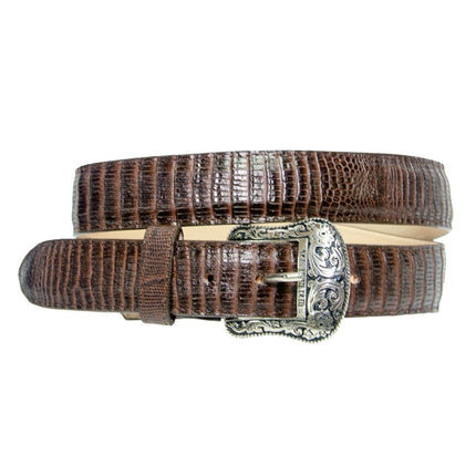 TANNER MARK BELT Brown Lizard Print - Rancho Sementalvariable