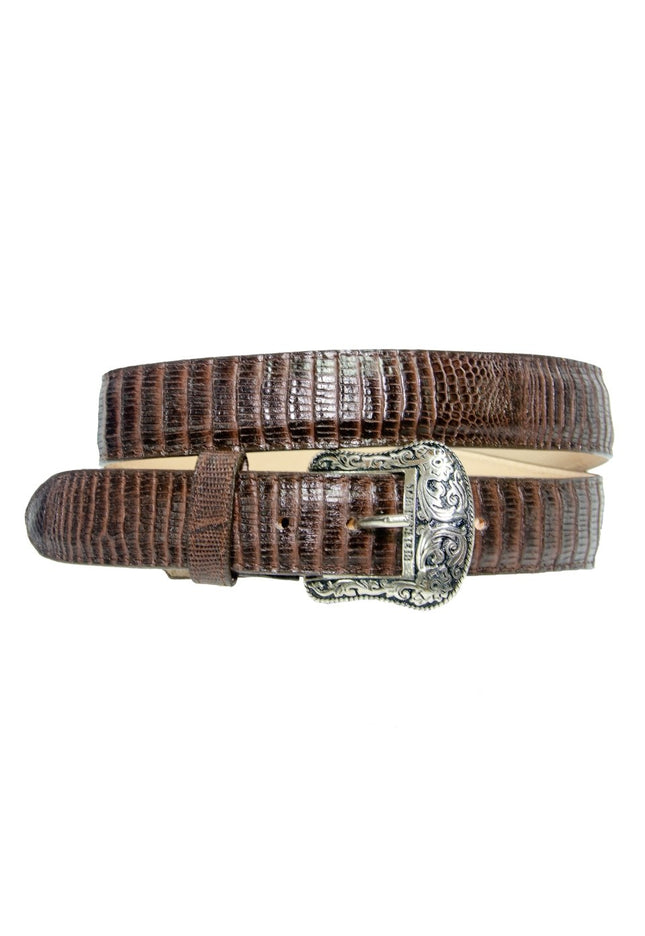 TANNER MARK BELT Brown Lizard Print - Rancho Sementalvariable