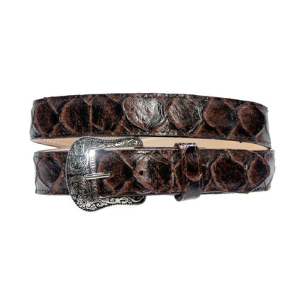 TANNER MARK BELT Brown Monster Fish Print - Rancho Sementalvariable