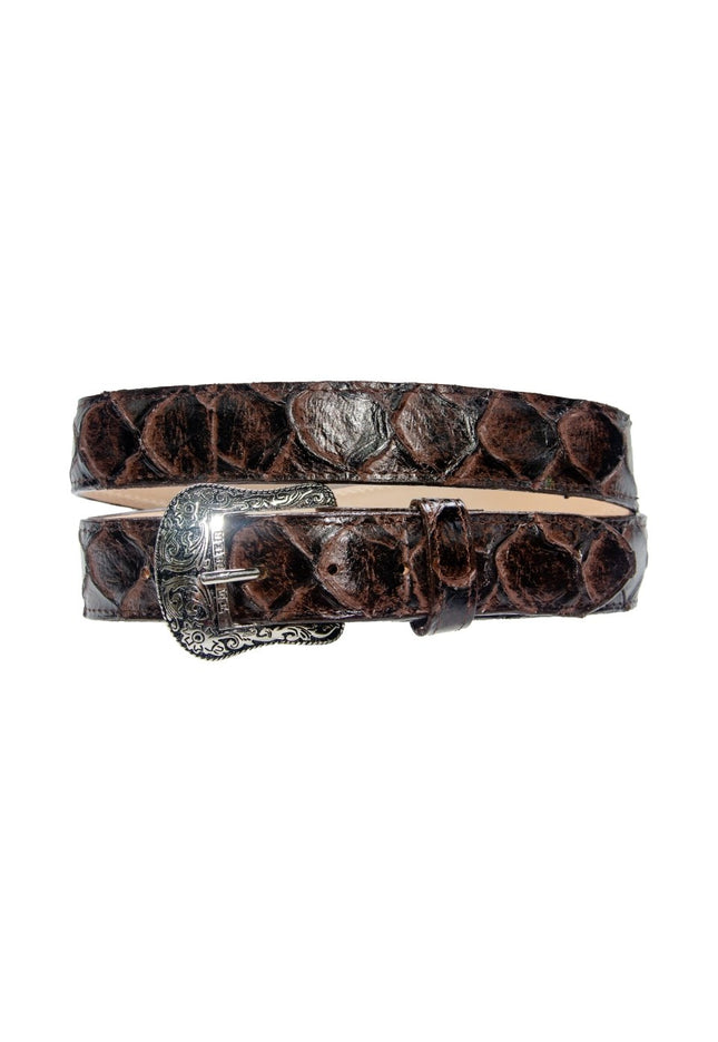 TANNER MARK BELT Brown Monster Fish Print - Rancho Sementalvariable