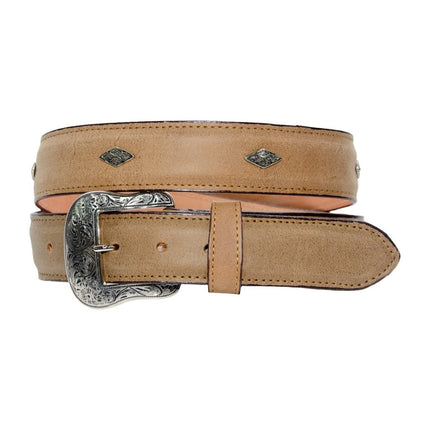 TANNER MARK BELT Crazy Tan Diamond Stud - Rancho Sementalvariable
