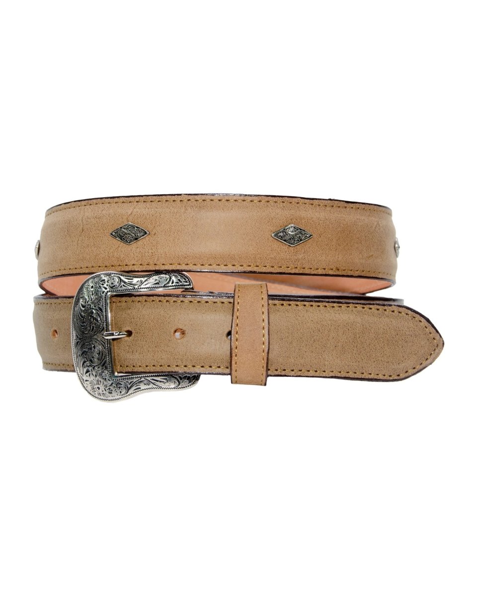 TANNER MARK BELT Crazy Tan Diamond Stud - Rancho Sementalvariable