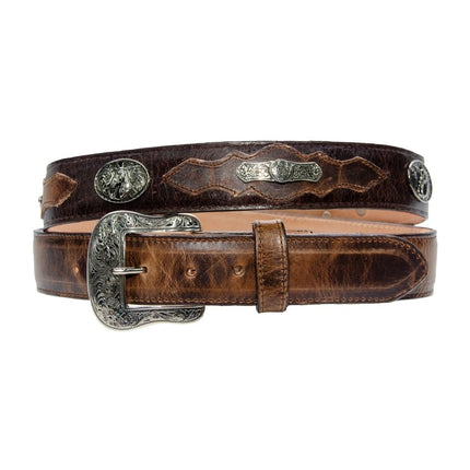 TANNER MARK BELT Damiana Mocha Horse Concho - Rancho Sementalvariable