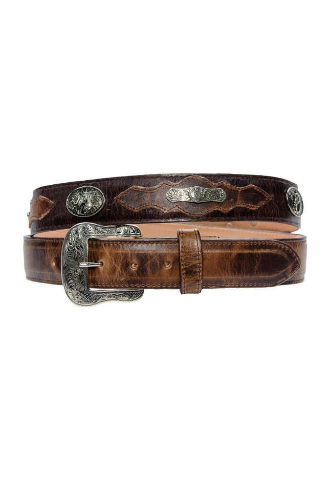 TANNER MARK BELT Damiana Mocha Horse Concho - Rancho Sementalvariable