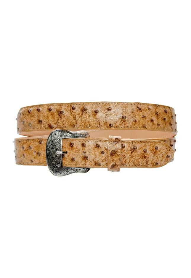 TANNER MARK BELT Orix Ostrich Print - Rancho Sementalvariable