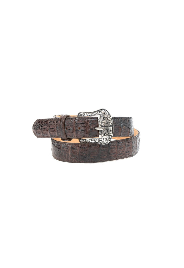 TANNER MARK EXOTIC BELT Caiman Brown Luxury Belt - Rancho Sementalvariable