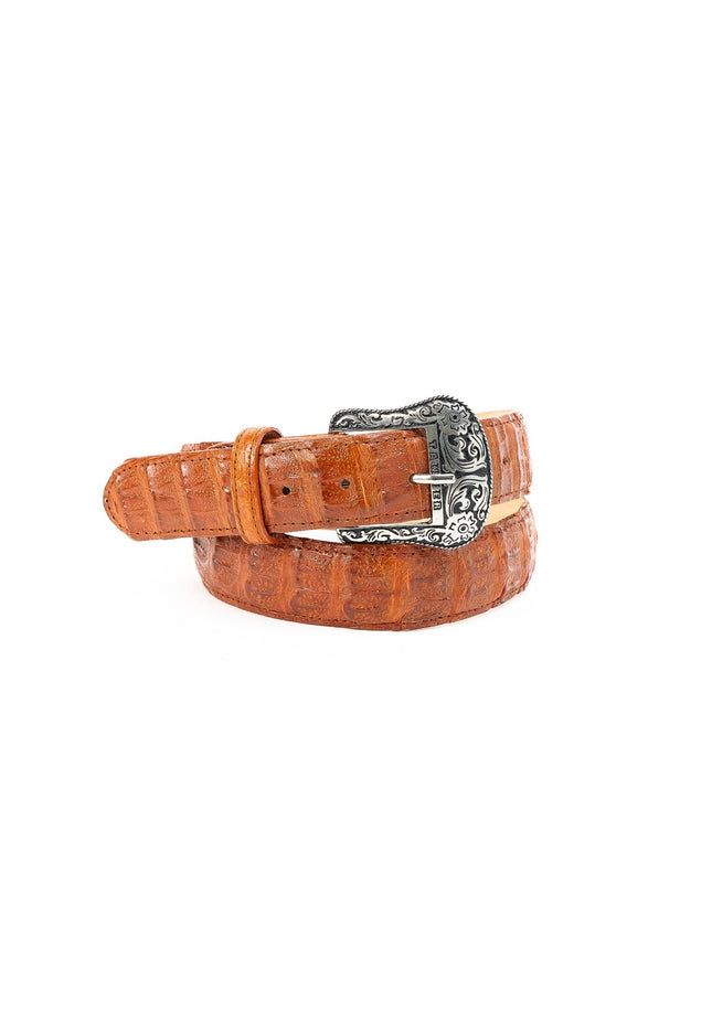 TANNER MARK EXOTIC BELT Caiman Cognac Luxury Belt - Rancho Sementalvariable