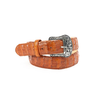 TANNER MARK EXOTIC BELT Caiman Cognac Luxury Belt - Rancho Sementalvariable