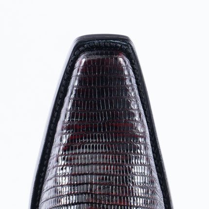 TANNER MARK EXOTIC LEATHER Lizard Black Cherry Cowboy Boots Euro Toe - Rancho Sementalvariable