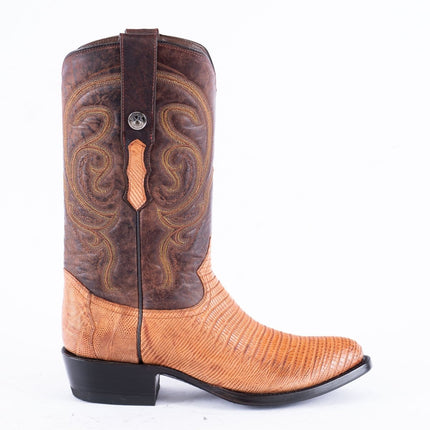 TANNER MARK EXOTIC LEATHER Lizard MD Brandy Cowboy Boots - Rancho Sementalvariable