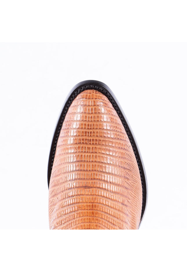 TANNER MARK EXOTIC LEATHER Lizard MD Brandy Cowboy Boots - Rancho Sementalvariable