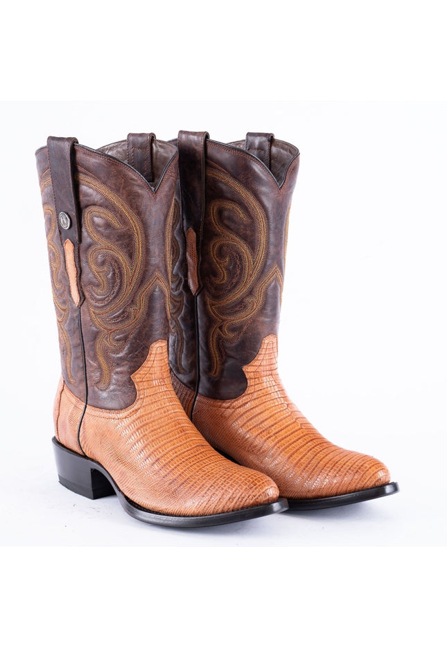 TANNER MARK EXOTIC LEATHER Lizard MD Brandy Cowboy Boots - Rancho Sementalvariable