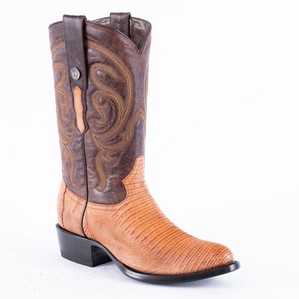 TANNER MARK EXOTIC LEATHER Lizard MD Brandy Cowboy Boots - Rancho Sementalvariable