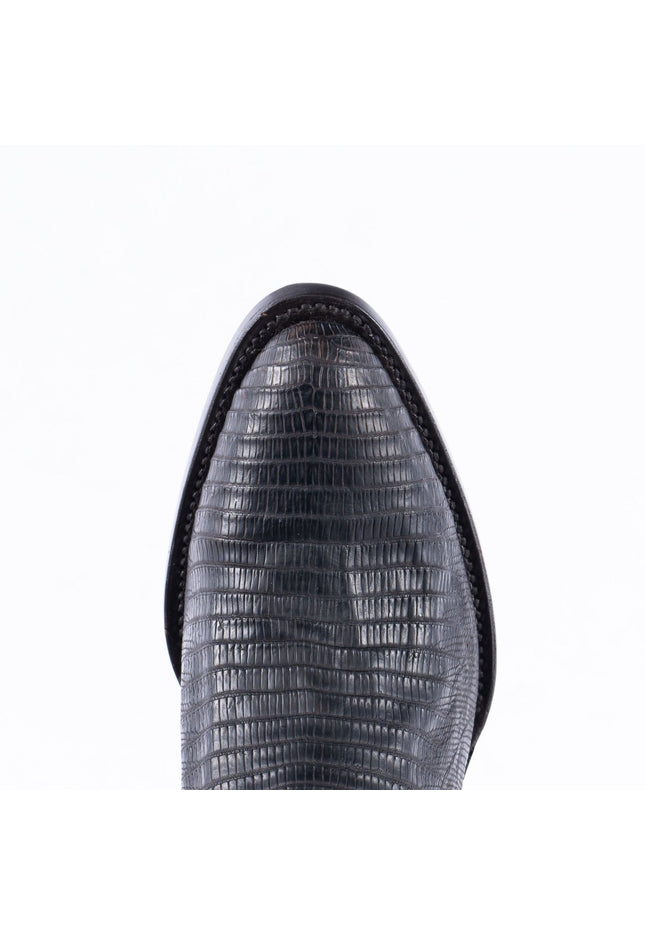 TANNER MARK EXOTIC LEATHER Lizard Oiled Nicotine Cowboy Boots Round Toe - Rancho Sementalvariable