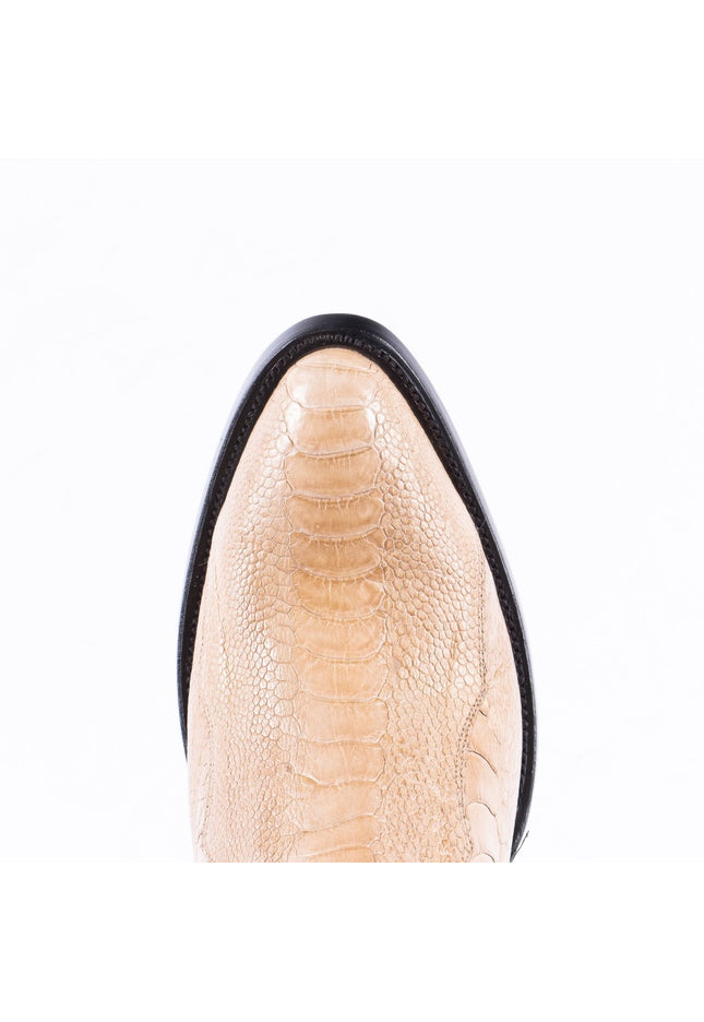 TANNER MARK EXOTIC LEATHER Ostrich Leg MD Antique Cowboy Boots - Rancho Sementalvariable