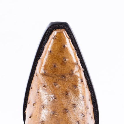 TANNER MARK EXOTIC LEATHER Ostrich MD Antique Cowboy Boots Snip Toe - Rancho Sementalvariable