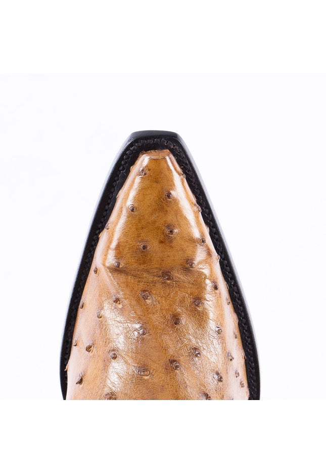 TANNER MARK EXOTIC LEATHER Ostrich MD Antique Cowboy Boots Snip Toe - Rancho Sementalvariable