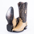 TANNER MARK EXOTIC LEATHER Ostrich Orix Cowboy Boots Round Toe - Rancho Sementalvariable