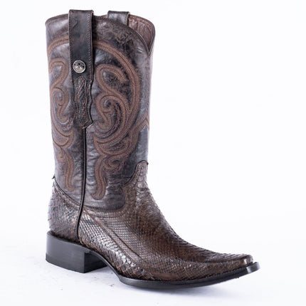 TANNER MARK EXOTIC LEATHER Python MD KT Cowboy Boots Euro Toe - Rancho Sementalvariable