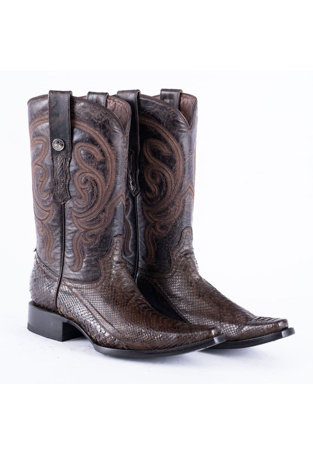 TANNER MARK EXOTIC LEATHER Python MD KT Cowboy Boots Euro Toe - Rancho Sementalvariable
