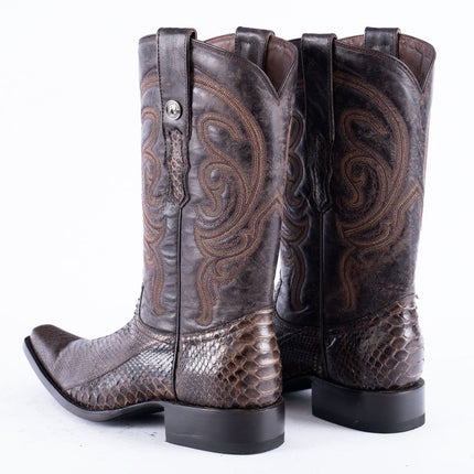 TANNER MARK EXOTIC LEATHER Python MD KT Cowboy Boots Euro Toe - Rancho Sementalvariable