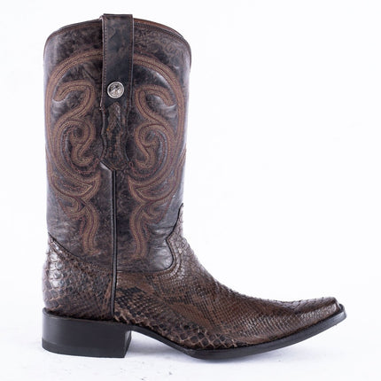 TANNER MARK EXOTIC LEATHER Python MD KT Cowboy Boots Euro Toe - Rancho Sementalvariable