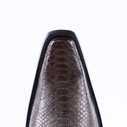 TANNER MARK EXOTIC LEATHER Python MD KT Cowboy Boots Euro Toe - Rancho Sementalvariable