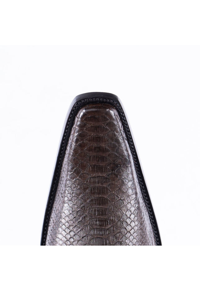 TANNER MARK EXOTIC LEATHER Python MD KT Cowboy Boots Euro Toe - Rancho Sementalvariable
