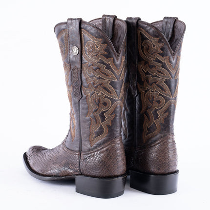TANNER MARK EXOTIC LEATHER Python MD KT Cowboy Boots Round Toe - Rancho Sementalvariable