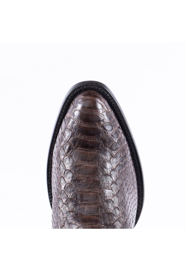 TANNER MARK EXOTIC LEATHER Python MD KT Cowboy Boots Round Toe - Rancho Sementalvariable