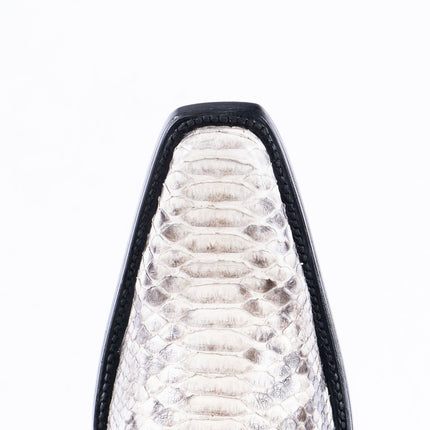 TANNER MARK EXOTIC LEATHER Python Natural Cowboy Boots Euro Toe - Rancho Sementalvariable