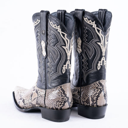 TANNER MARK EXOTIC LEATHER Python Natural Cowboy Boots Snip Toe - Rancho Sementalvariable