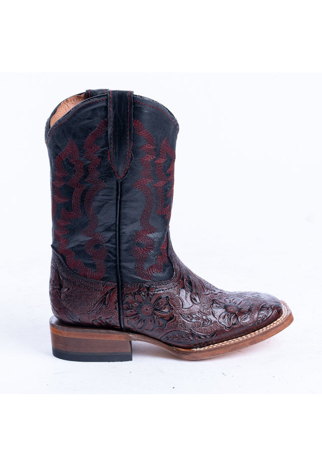 TANNER MARK KIDS Hand Tool Print Red Cowboy Boots - Rancho Sementalvariable