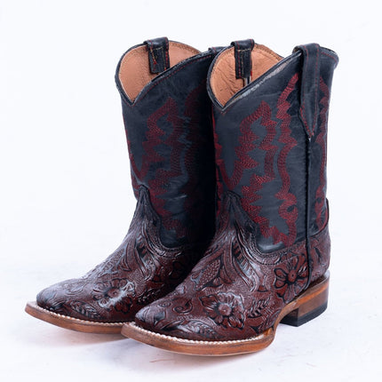TANNER MARK KIDS Hand Tool Print Red Cowboy Boots - Rancho Sementalvariable