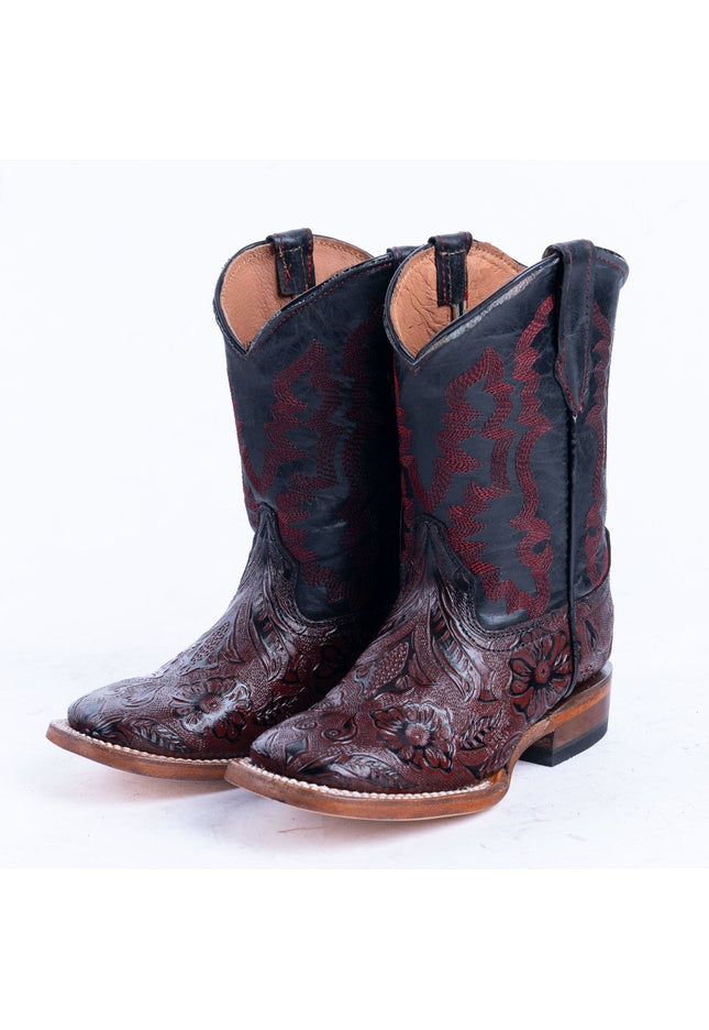 TANNER MARK KIDS Hand Tool Print Red Cowboy Boots - Rancho Sementalvariable