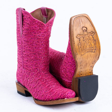 TANNER MARK KIDS Shimmer Fucsia Cowgirl Boots - Rancho Sementalvariable