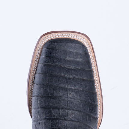 TANNER MARK MEN’S Caiman Belly Black Print Western Boots With Hybrid Sole - Rancho Sementalvariable