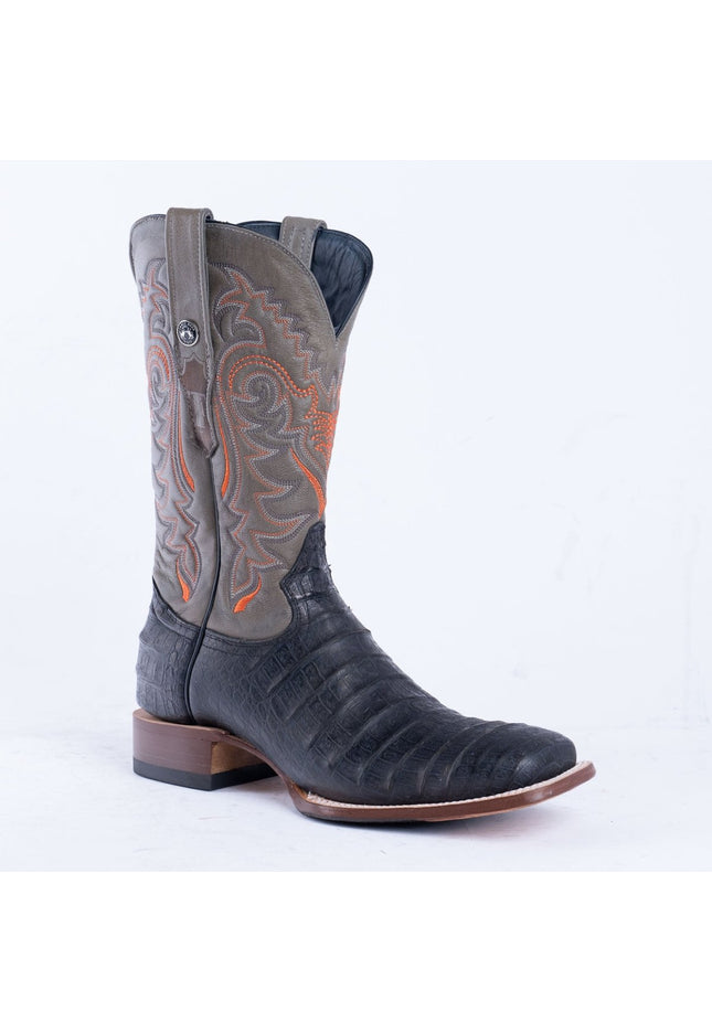 TANNER MARK MEN’S Caiman Belly Black Print Western Boots With Hybrid Sole - Rancho Sementalvariable