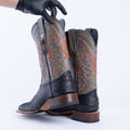 TANNER MARK MEN’S Caiman Belly Black Print Western Boots With Hybrid Sole - Rancho Sementalvariable