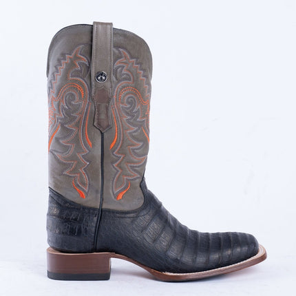 TANNER MARK MEN’S Caiman Belly Black Print Western Boots With Hybrid Sole - Rancho Sementalvariable