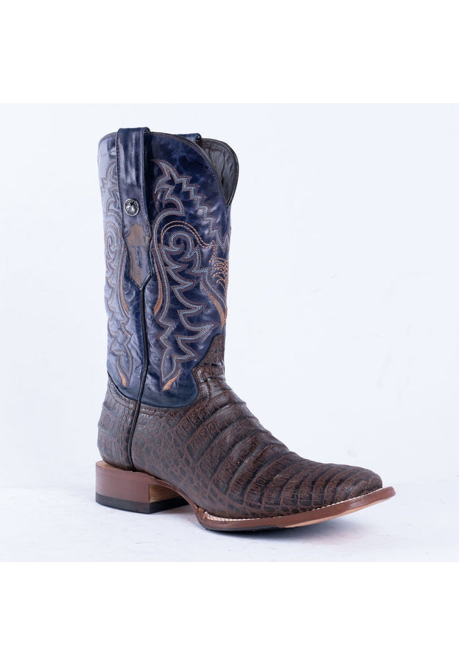 TANNER MARK MEN'S Caiman Belly Brown Western Boots Whit Hybrid Sole - Rancho Sementalvariable