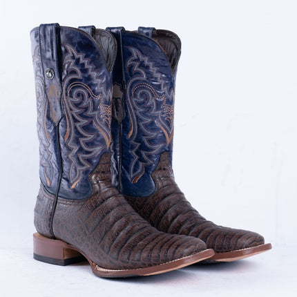 TANNER MARK MEN'S Caiman Belly Brown Western Boots Whit Hybrid Sole - Rancho Sementalvariable